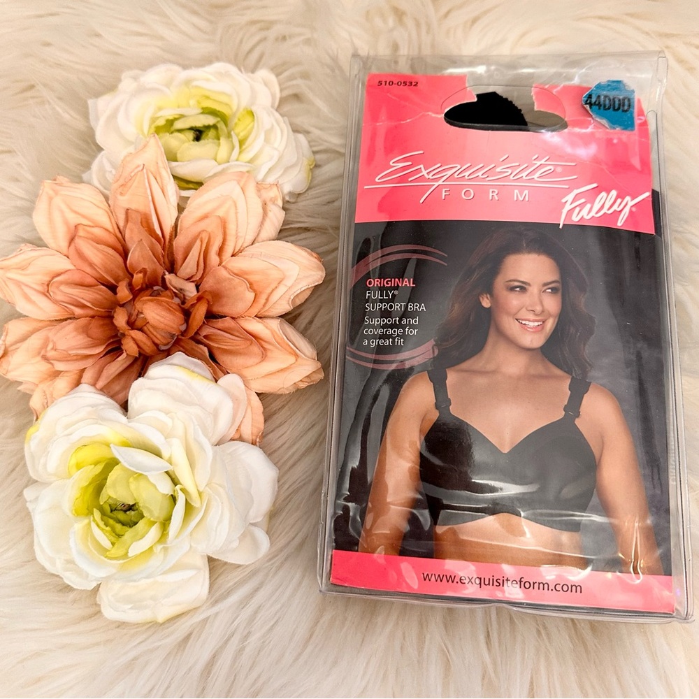 Exquisite Form Fully Bra Black Sz 44DDD NEW!